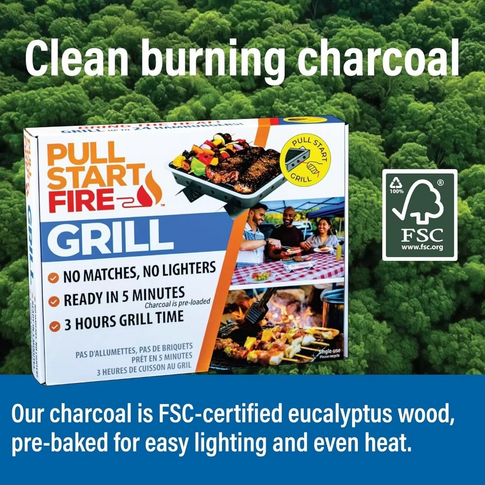 FireGo™ Pull-Start BBQ Grill