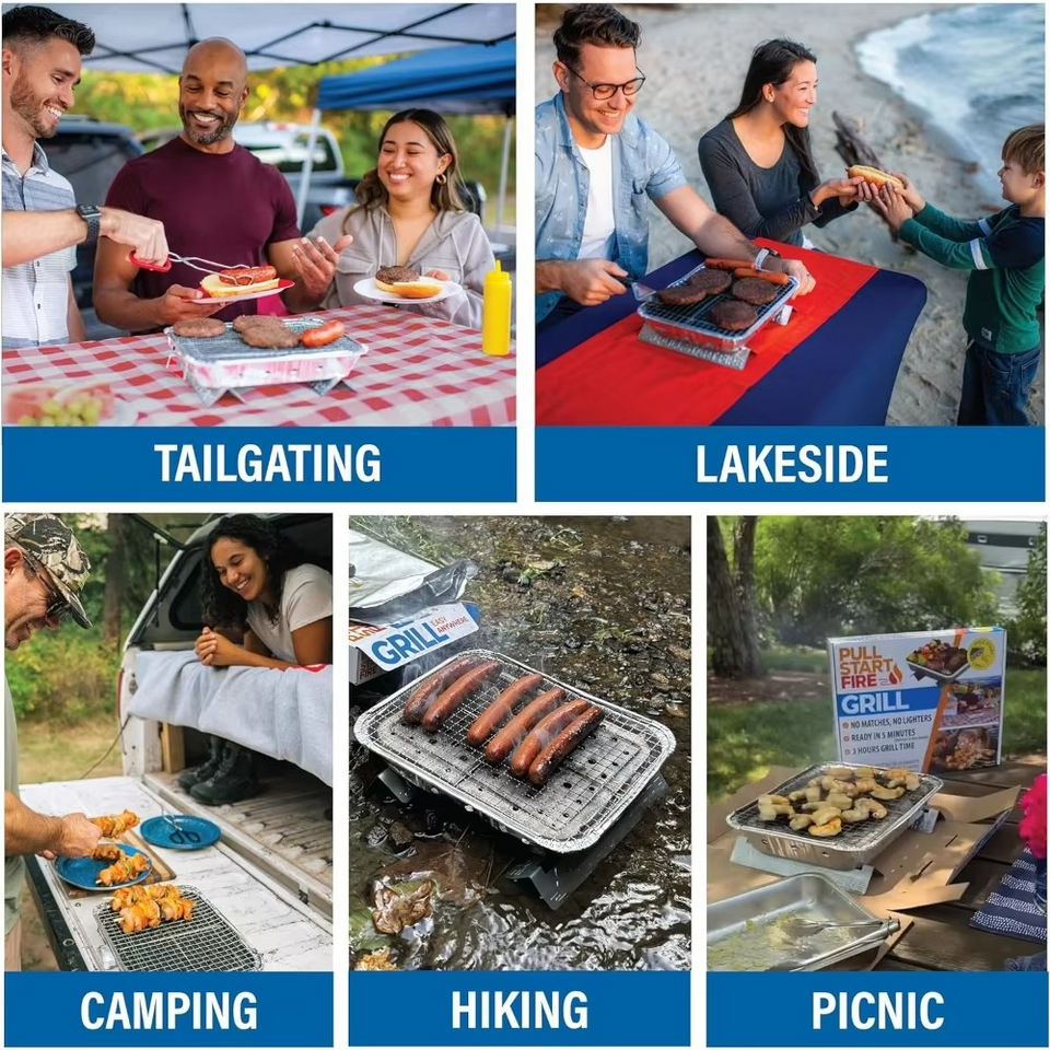FireGo™ Pull-Start BBQ Grill