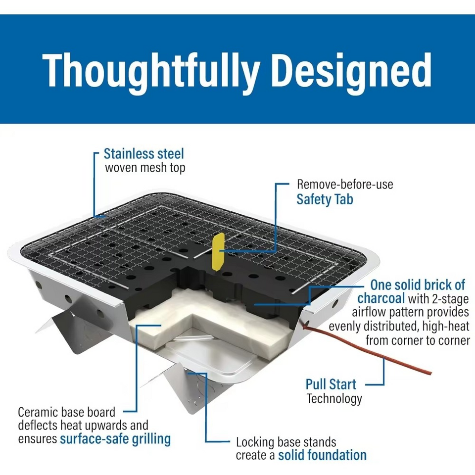 FireGo™ Pull-Start BBQ Grill